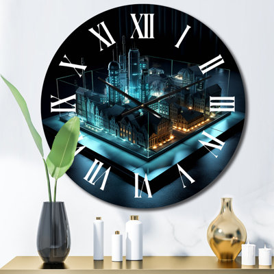 Horloge murale 3D 3D Cityscape
