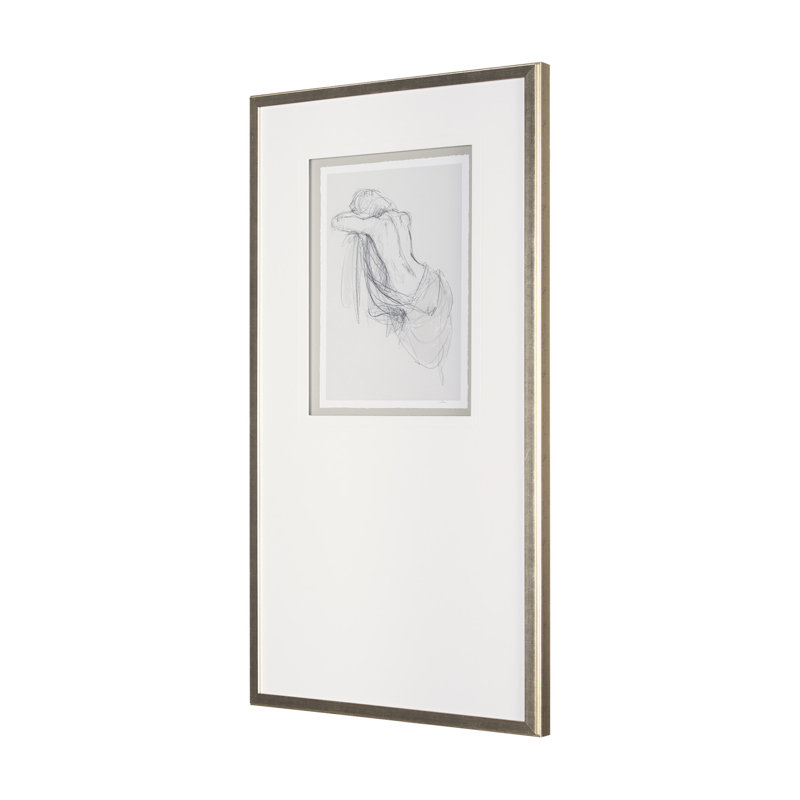 «Kinner Model I» par Studio A, reproduction d'art encadrée à la main avec passe-partout, Modèle assis III