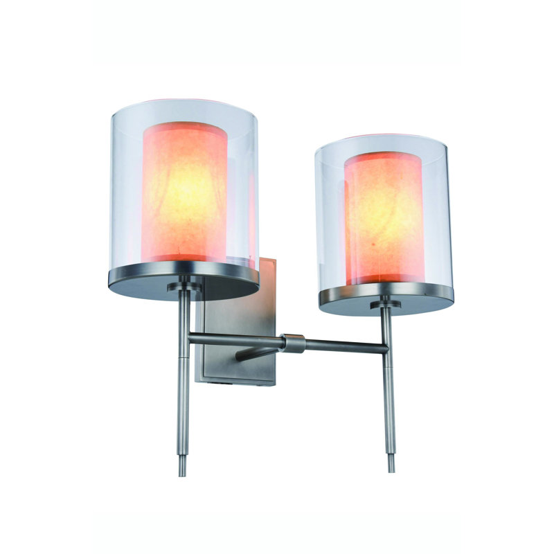 Simmon Aluminium Armed Sconce, Vintage Nickel