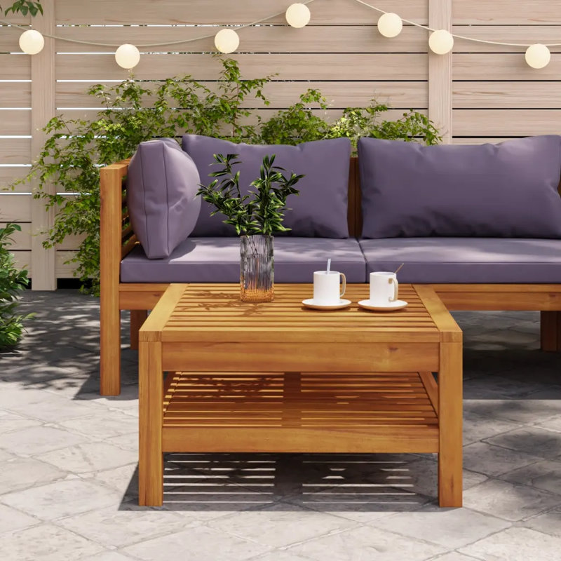 Karra Solid Wood Coffee Table, 35cm H x 65cm W x 65cm D