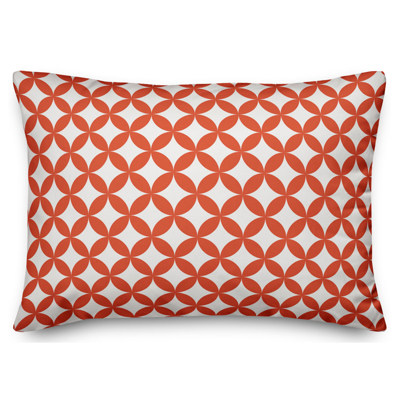 Diamond Lumbar Pillow, Red