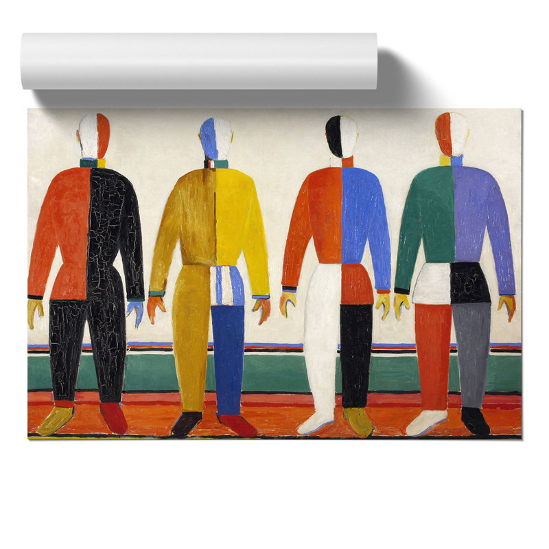 Men by Kazimir Malevich - No Frame Painting, 42cm H x 59cm W x 0.1cm D