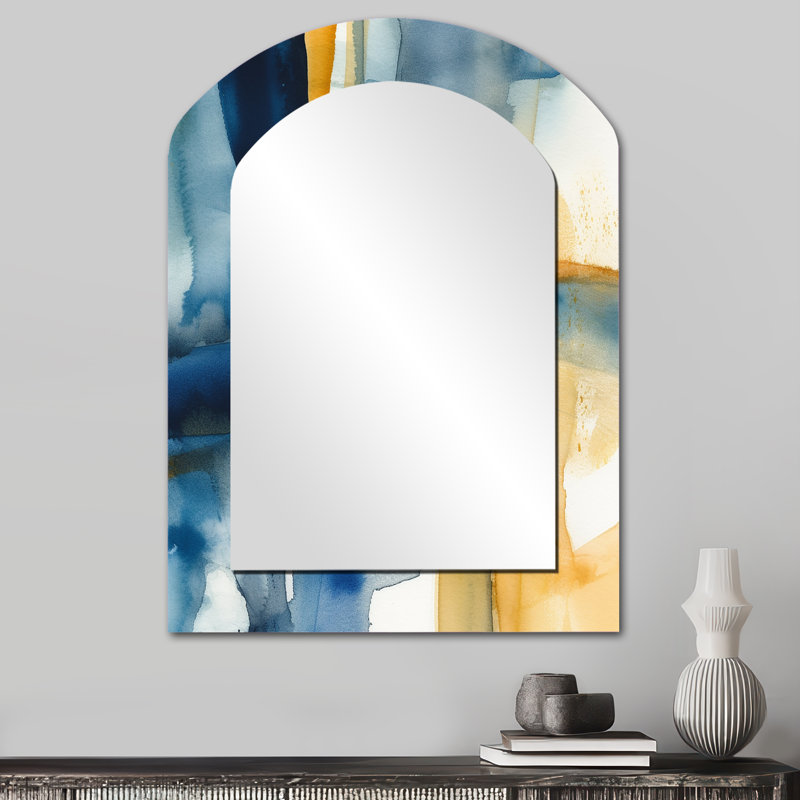 Bleu et or Fusion V - Fractals, 34 po x 25 po