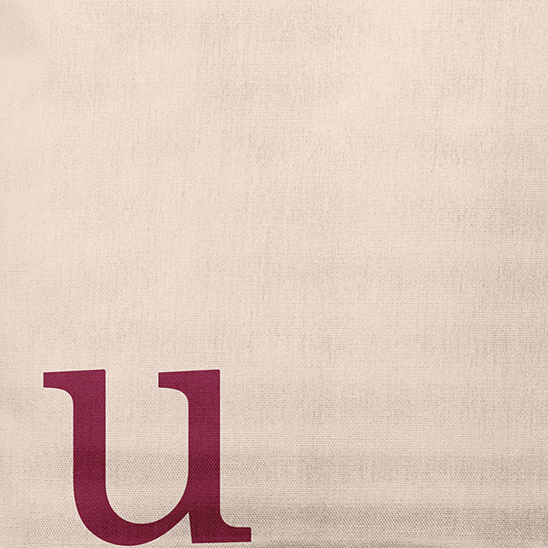 Coussin décoratif intérieur / extérieur Modern Monogram, Beige / rose