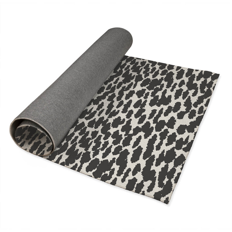 Animal Splat Activity Mat, Rectangle 4' x 6', Ivory/Charcoal