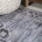 Haruyoshi Chenille Cottage Medallion Machine-Washable Navy/Gray/Black Rug-493456667