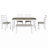 Rustic Style 6-Piece Dining Room Table Set-92173437-92173434