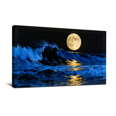 Scène de nuit nautique et plage au clair de lune
