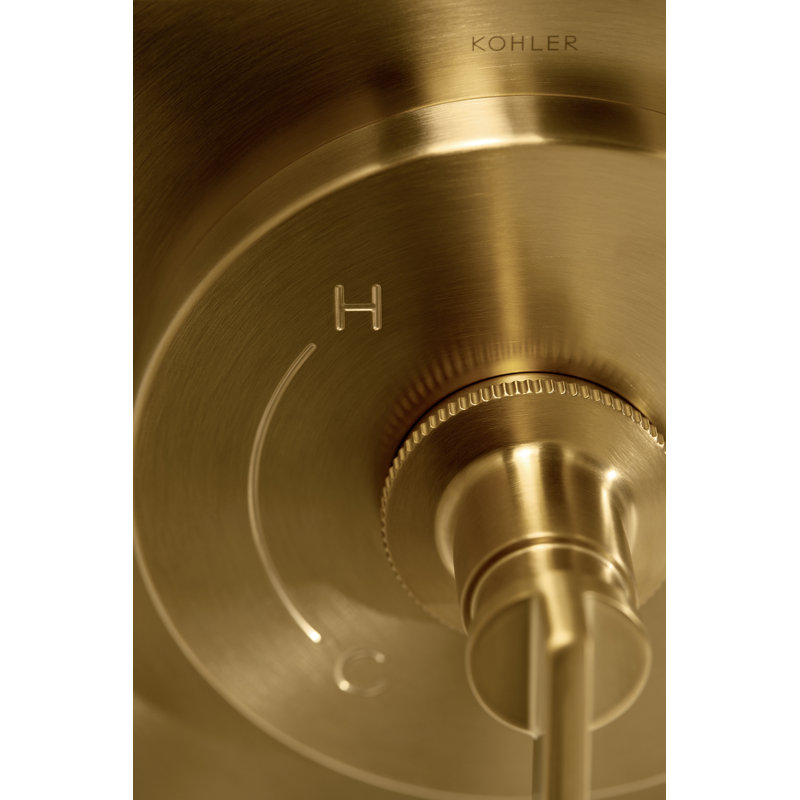Castia by Studio McGee Rite-Temp Valve Trim, Vibrant Brushed Moderne Brass