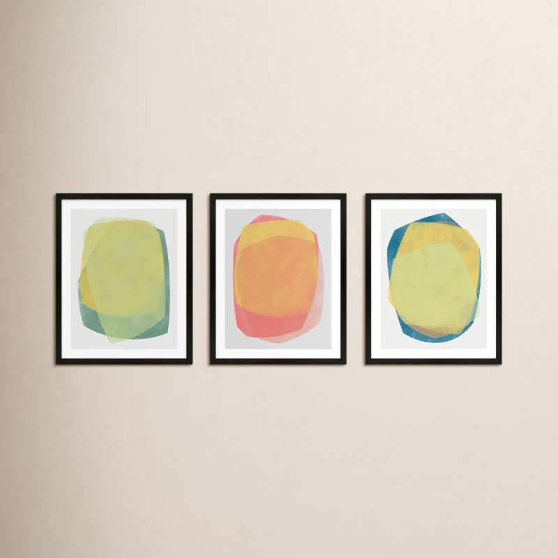 Eclipse 1-3 Painting by Jacques Pilon, Black, 25" H x 60" W