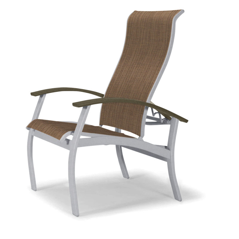 Belle Isle Outdoor Dining Armchair, Textured Beachwood, Beachwood, Beacon Taupe Sunbrella®