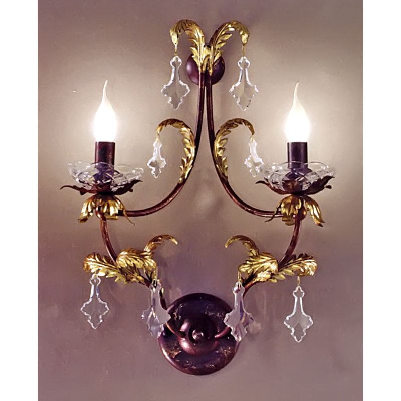 Lampe murale bougie 2 lumières