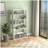 Furnish Home Store Wood Frame Etagere Open Back 6 Shelves Bookcase Industrial Bookshelf For Office And Living Rooms Modern Bookcases Large Bookshelf Organizer, White/Blue