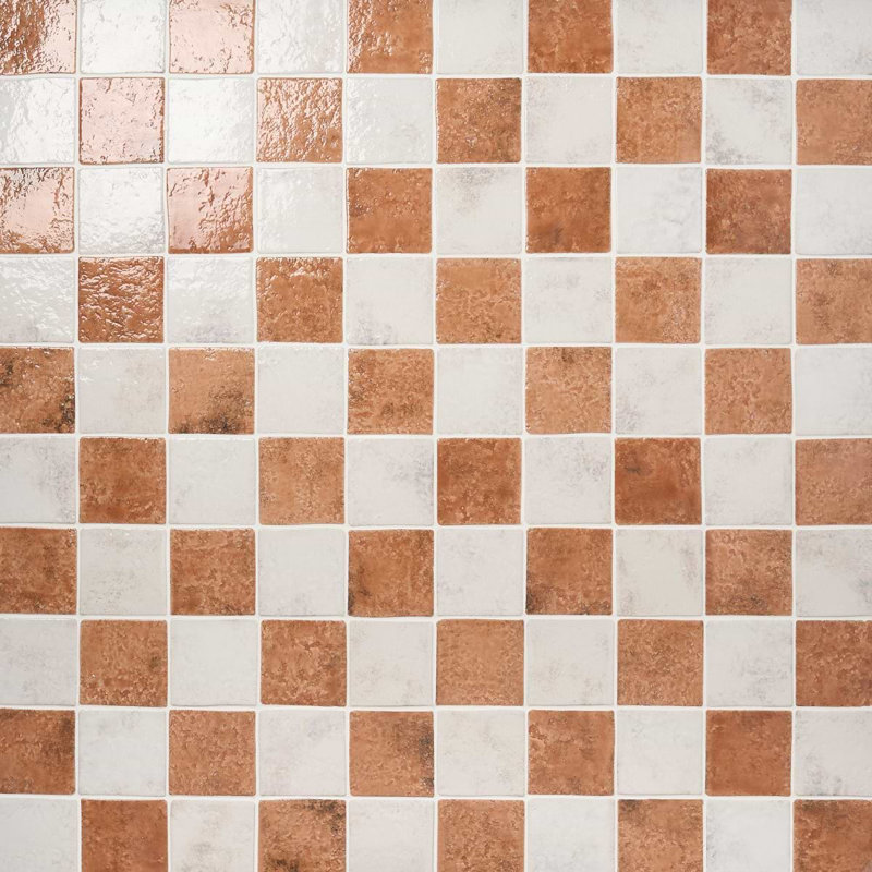 Luna 4,72 po X 4,72 po Carreau de plancher et de mur en porcelaine texturée brillante (8,96 pieds carrés / caisse)