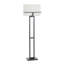 Lampe sur pied contemporaine en acier - noir Tabby - abat-jour beige