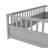 Twin Montessori Floor Bed With Door & Rails-825470838-825470836