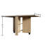 Table pliante moderne pour 6 personnes, 2 rangements, rectangulaire, bois de peuplier, assemblage simple et entretien de propreté avec rangement, forme rectangulaire, sièges, moderne, facile à assembler et à garder