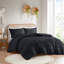 Édredon noir très grand / très grand lit, intérieur en microfibre,-125116516-125116521