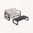 Double Sofa + Rectangular Coffee Table Set