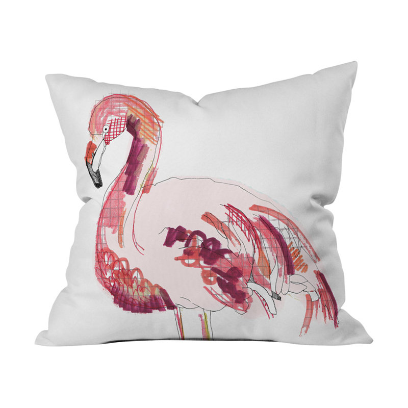 Coussin extérieur flamant rose out