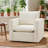 34.2" Wide Upholstered Swivel Accent Armchair-709041113