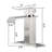 Single Handle Waterfall Spout Bathroom Sink Faucet, Stainless Steel Build Brushed Nickel Tap With And Function-125036379