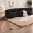 Compression Cloud Sectionals, Chenille 111.5 Inch Modern Curved Home Sofa