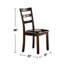 6 pièces de salle à manger en brun avec base en bois massif, sièges et chaises rembourrés Elegant 6 Brown: construction, sièges de chaise rembourrés,