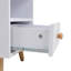 36.5cm W MDF Wood, Metal Bedside Table