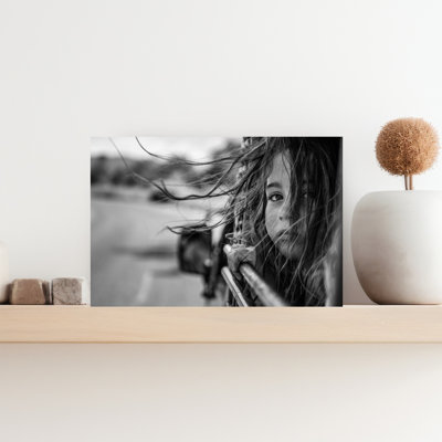 «Wind Blown Child Abstract Portrait Contemporary», reproduction d'art murale