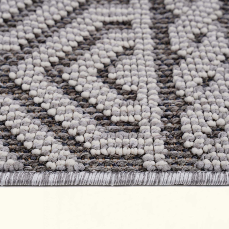 Geometric Indoor/Outdoor Area Rug, Stain-Resistant And Non-Shedding For Modern Spaces., Rectangle 6'7" x 7'9"