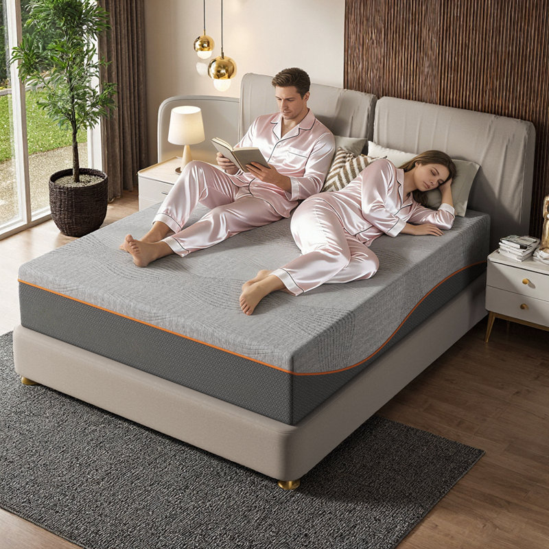 Luxury Cooling Twin to King Memory Foam Mattress - Medium Firm, Fiberglass-Free & CertiPUR-US Certified - Delivered in a Box - 10/12/14 Inch Thickness Options