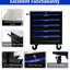 Chariot à outils à 5 tiroirs avec roulettes et serrure - bleu noir, matériau en acier laminé à froid, fiable pour une utilisation quotidienne + chariot bleu, finition thermolaquée, amovible, pratique