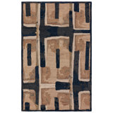 Zoe Bios By Jaipur Living Balsa HNC03 Handmade Abstract Tan and Blue Area Rug (9'x12')