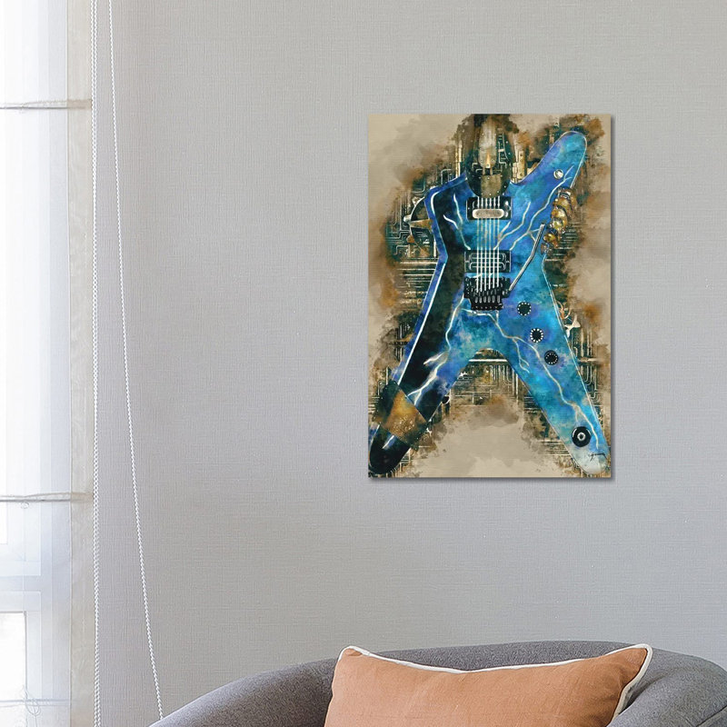 Dimebag Darrell's Steampunk Guitar - Wrapped Canvas Print, 66.04 cm H x 45.72 cm W x 1.91 cm D