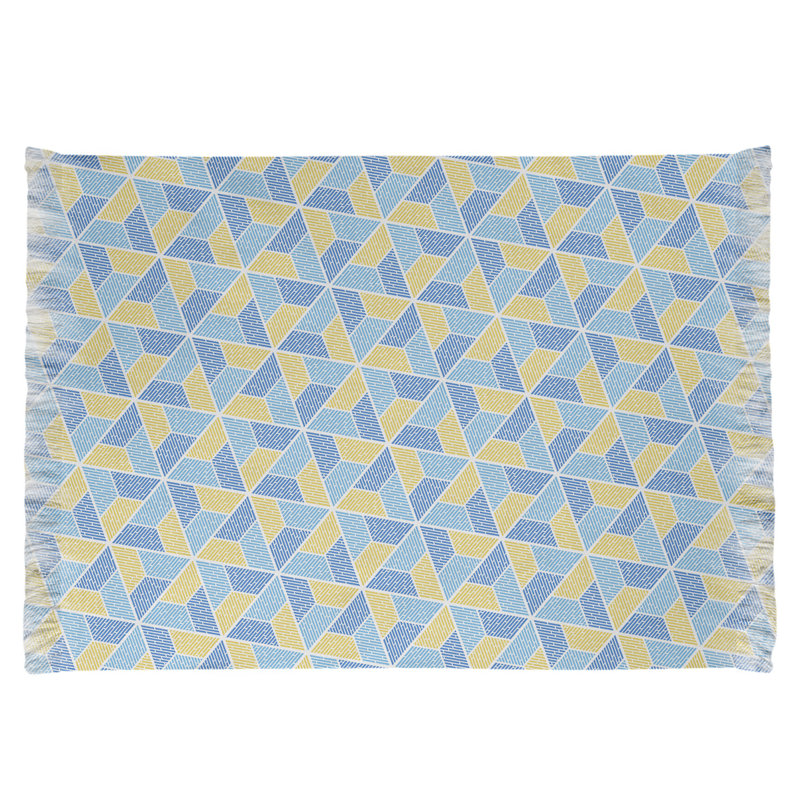 Tapis bleu/jaune trapézoïdals Mcguigan, Oui