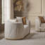 Gineverra Loveseat - Biscotti/Ivory Gold