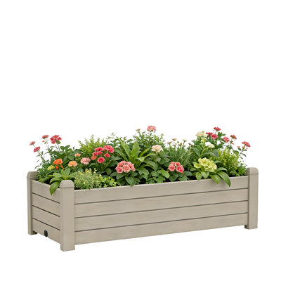43.32"w Resin Raised Garden Bed Planter Box