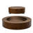 Handcrafted Burl Wood Round Coffee Table with Strudy Pedestal, Mid-Century Modern Solid Wood Coffee Table for Living Room-561136759-564966791