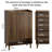 24 Pairs Shoe Storage Cabinet with 2 Doors,7-Tier Shoe Organizer with Adjustable Shelves for Entryway,Front Door & Hallway-988684321