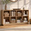 Bibliothèque Abrianna de style ferme moderne, 3 niveaux, 9 cubes, 110 cm (43,3 po), coins arrondis et base renforcée.-1454321879-1500715023