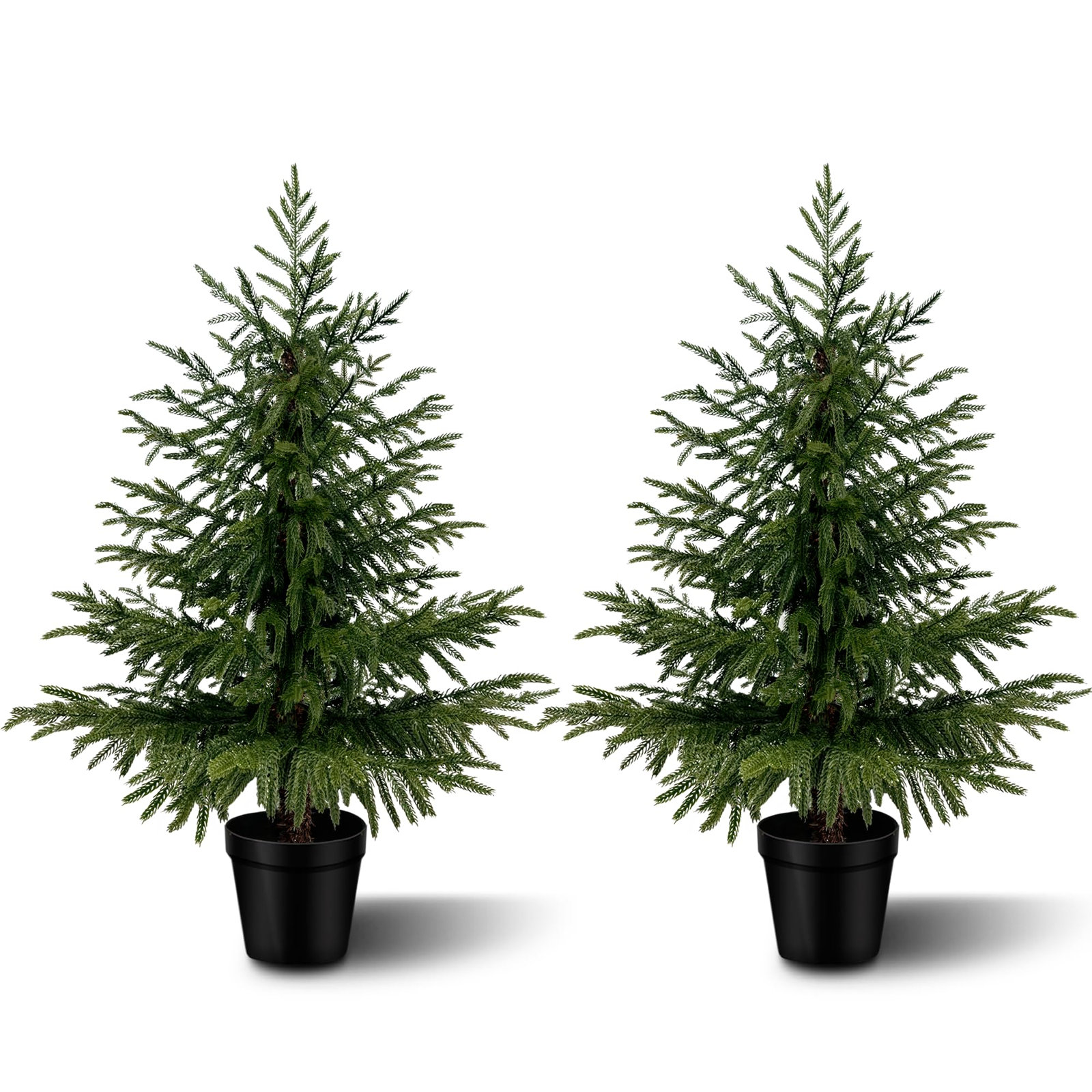 Artificial Real Touch Norfolk Pine Christmas Tree With Natural Look, 3' H
