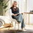 Focht Upholstered Papasan Chair with Gold Metal Legs-1801004485