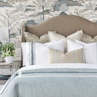 Amberlynn Traditional Rayon Baffle Box Stitch Solid Colour Comforter