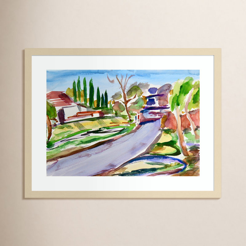 «Richard Road, Back Road with Shadows» par Montpellier, Brun, H 19 po x l 25 po x P 1 po