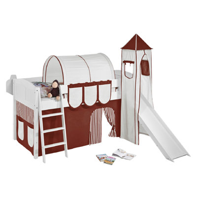 Basic Mid Sleeper Bed with Curtain
