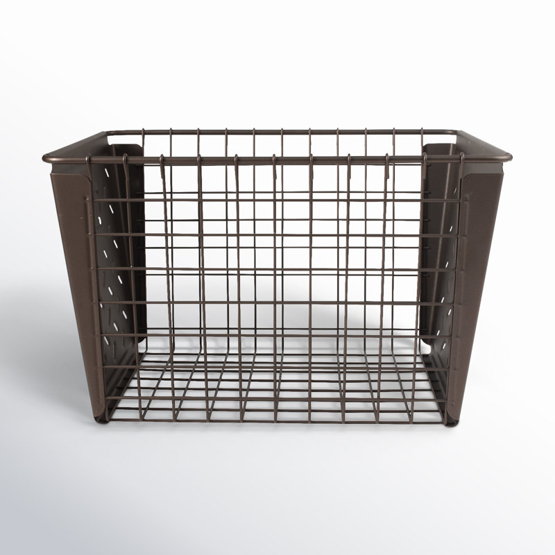 Panier en métal Juliana, Bronze