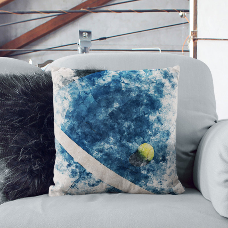 The Tennis Court Scatter Cushion, 55cm H x 55cm W x 20cm D