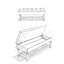 Banc repose-pieds avec rangement relevable en cuir Vegan de 44 po Cosmopolitan-900894744