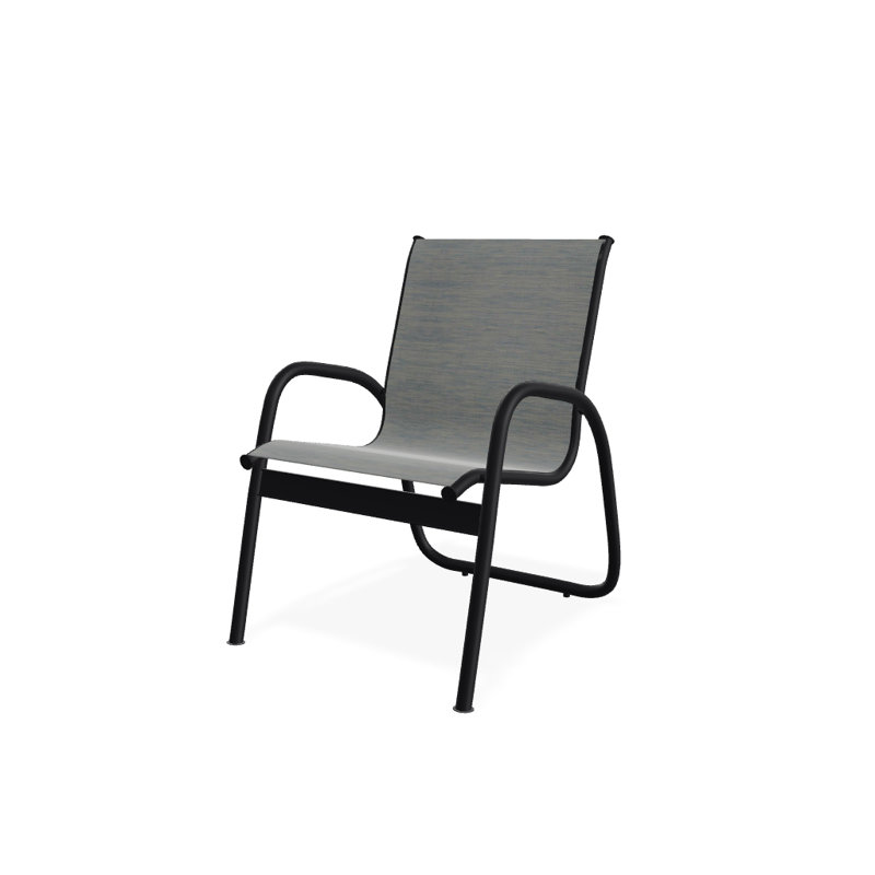 Fauteuil de patio Gardenella, Noir texturé, Réflexion